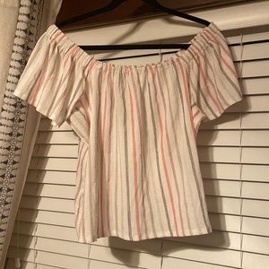 Belle long crop linen shirt